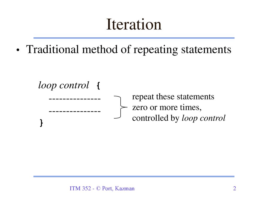 Itm 352 Flow Control Loops Ppt Download 2966